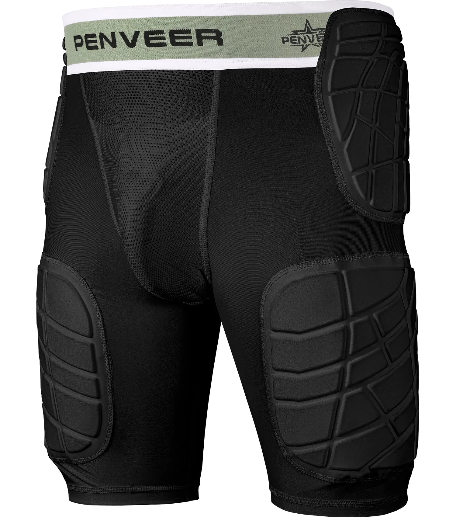 5.0 Youth Football Girdle for Boys with Cup Pocket (Black)