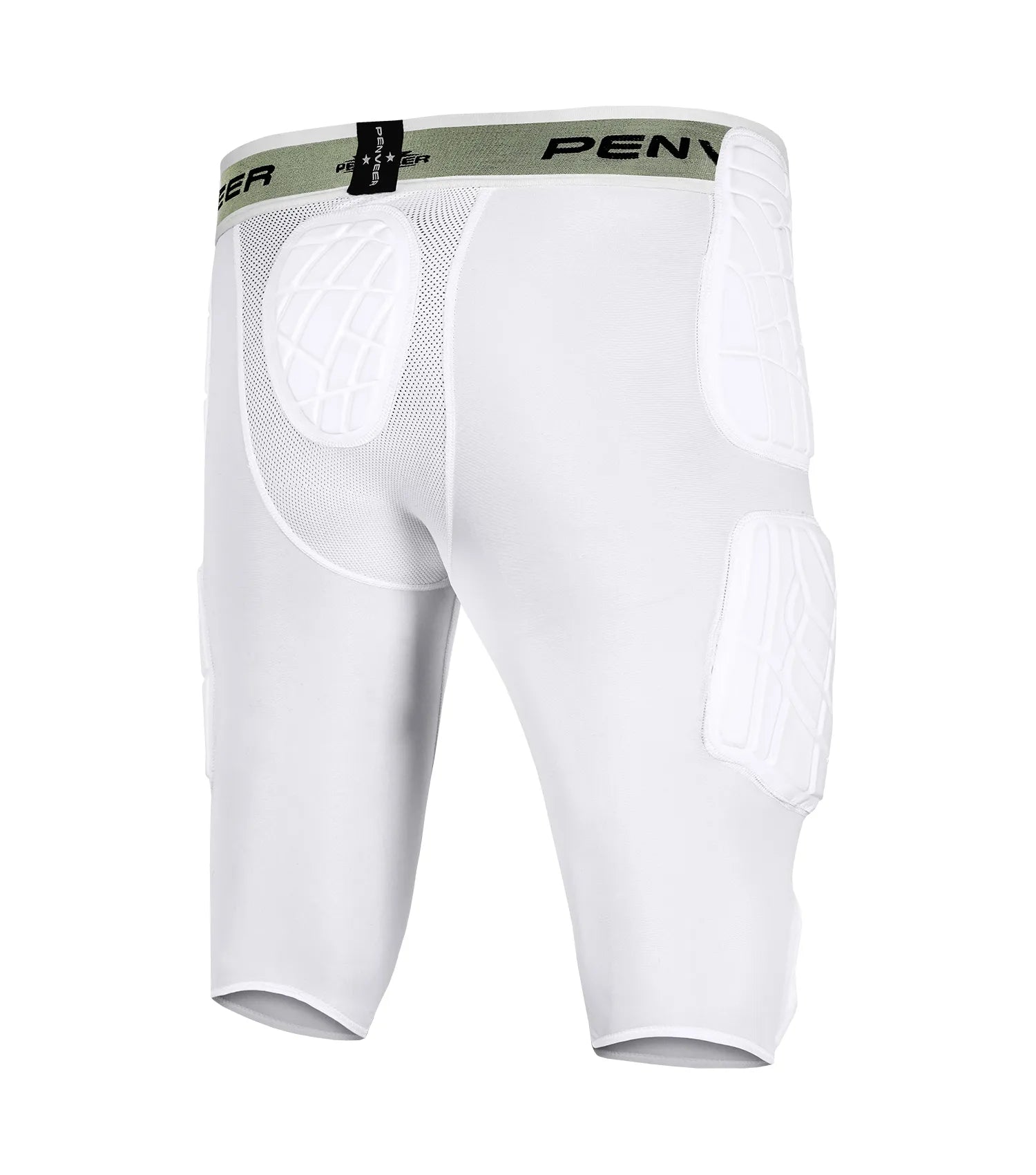 7.0 Adult Football Girdle for Men with Cup Pocket (White)