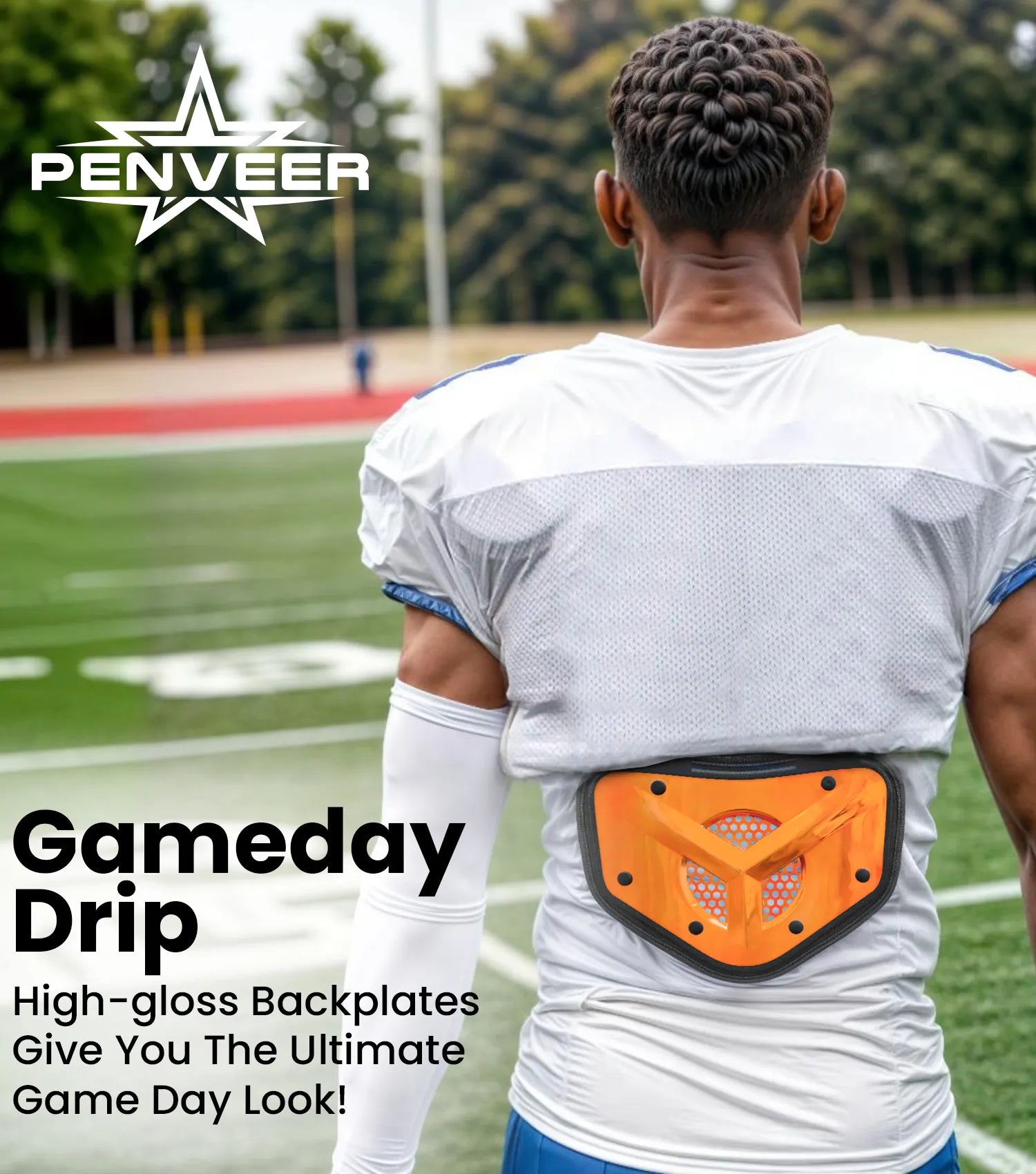 Back Plate Vented Adult Bronze Gold