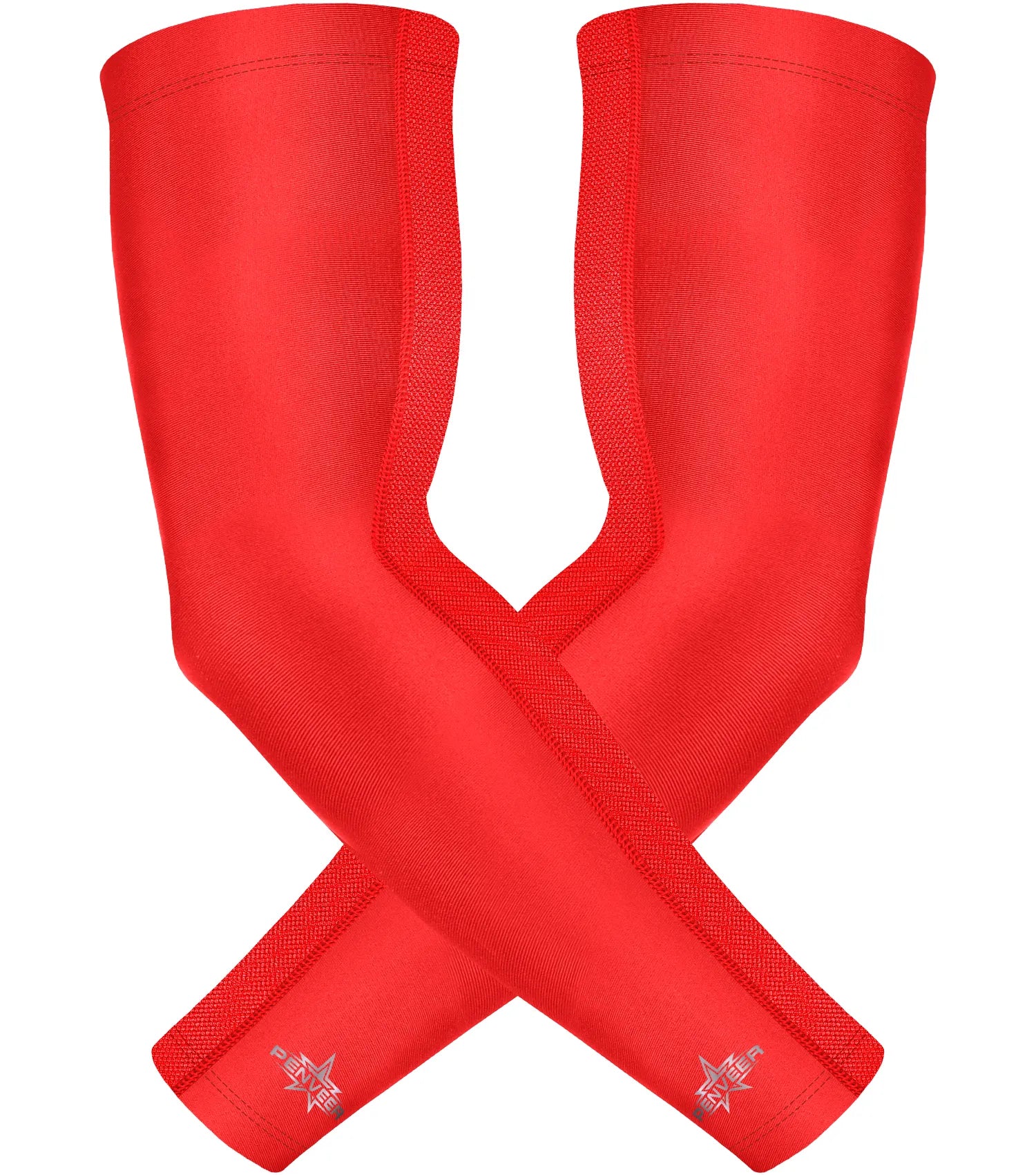 Compression Arm Sleeves for Men & Women with Ventilated Mesh adult and youth Red