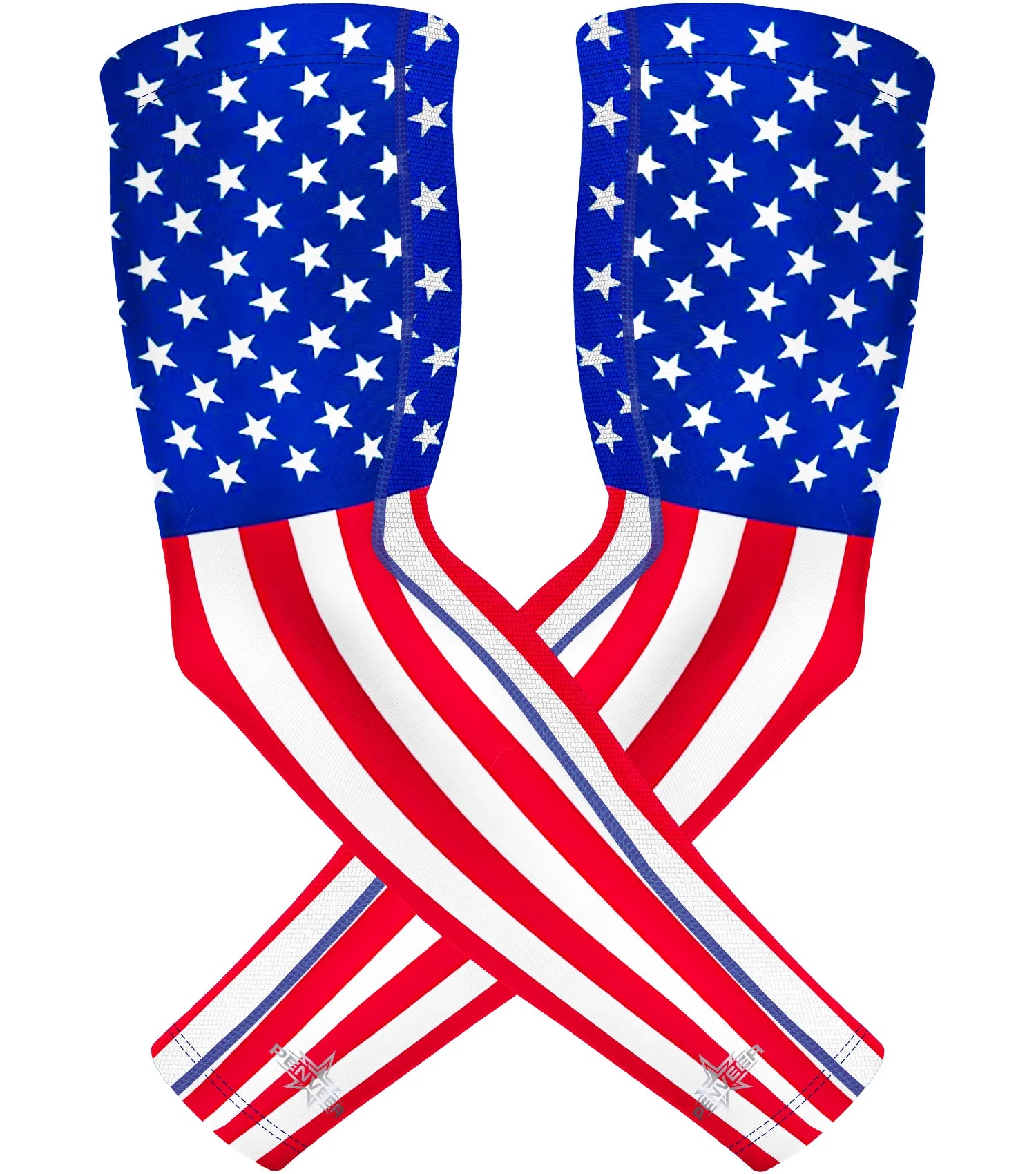 Compression Arm Sleeves for Men & Women with Ventilated Mesh adult and youth USA Flag