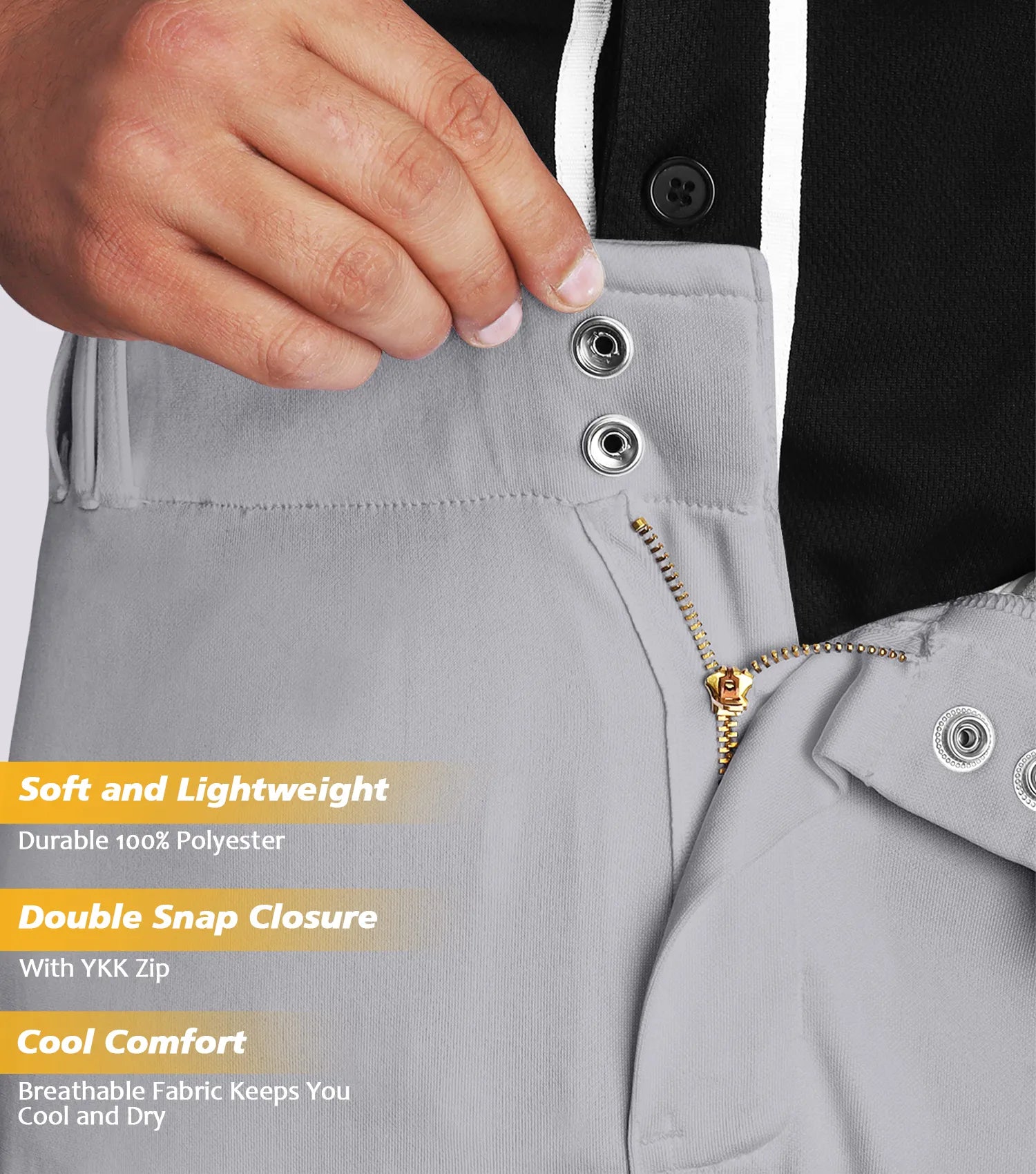 Full Length Baseball Pant Gray