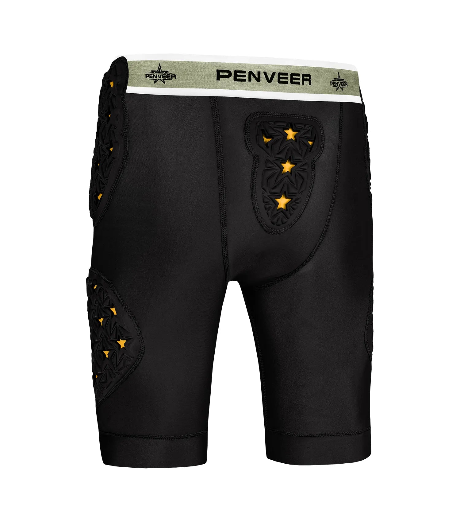 Men's 5-Pad Two Tone Football Girdle with Cup Pocket (Black)