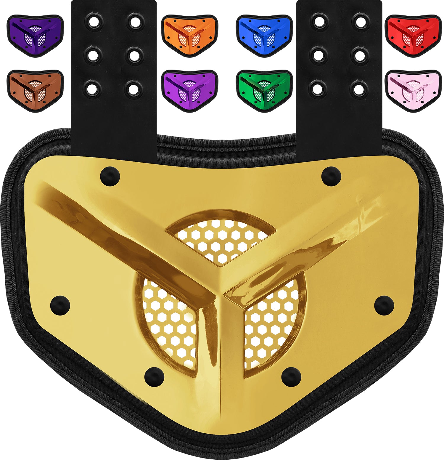 Football Backplate for Youth & Adult – High-Impact Hard Shells Lower Back Plates for Football Players – Protective Shoulder Pad Back Plate
