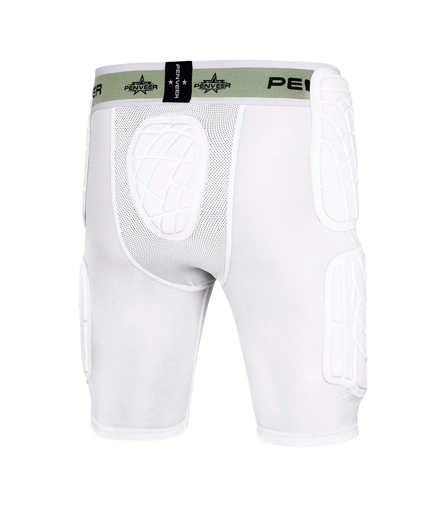 5.0 Adult Football Girdle for Men with Cup Pocket (White)
