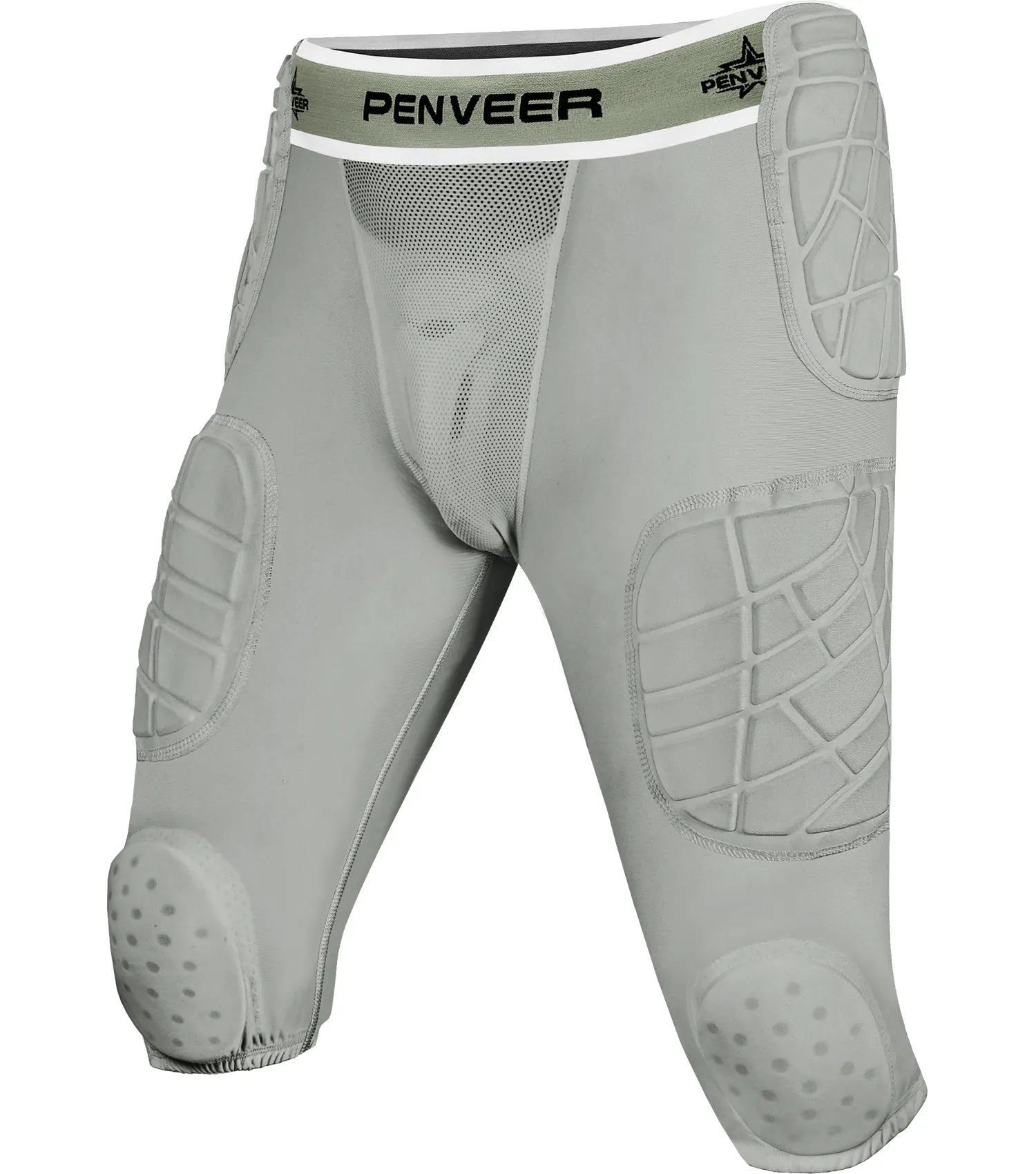 7.0 Youth Football Girdle for Boys with Cup Pocket (Grey)