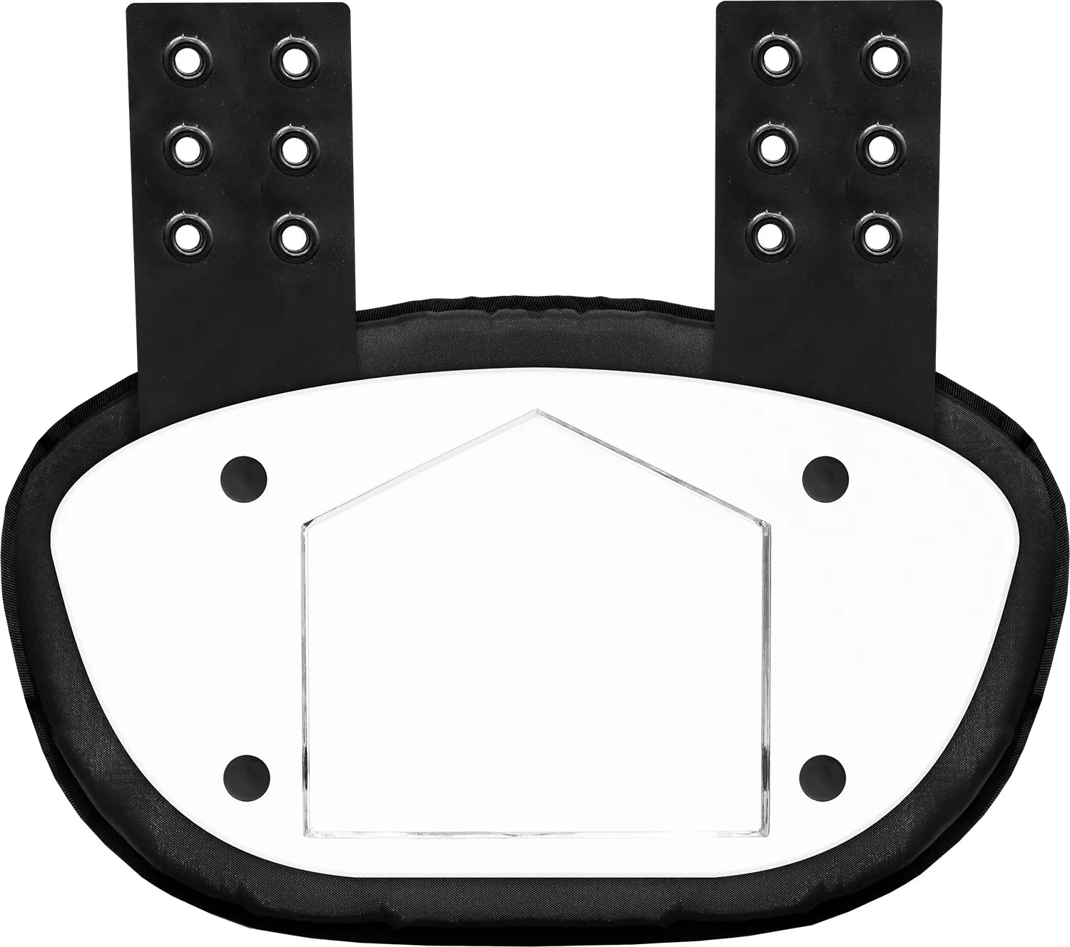 Football Back Plate for Shoulder Pads with High Impact Padding White