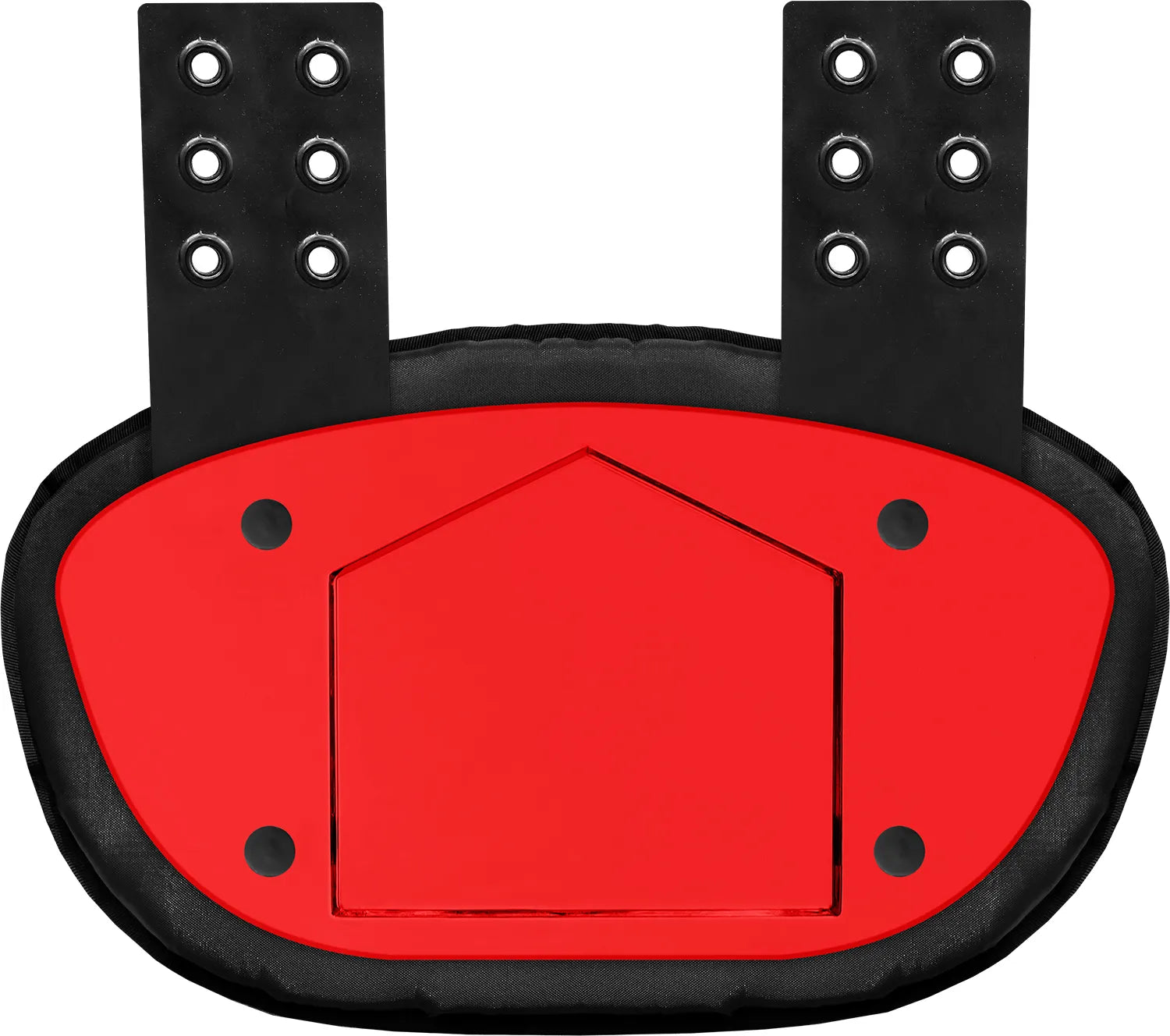 Football Back Plate for Shoulder Pads with High Impact Padding Metallic Red