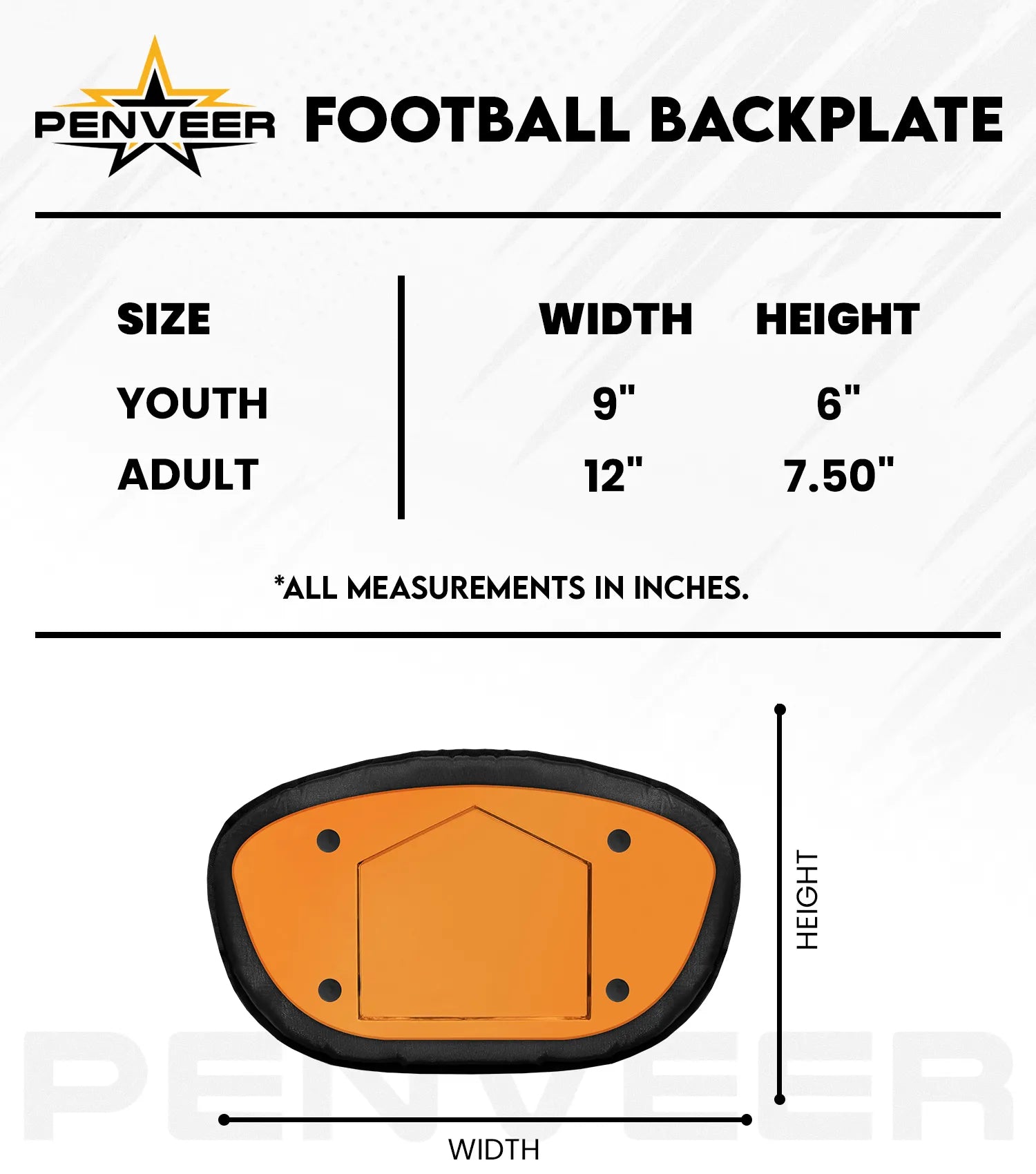 Back Plate Youth Bronze Gold