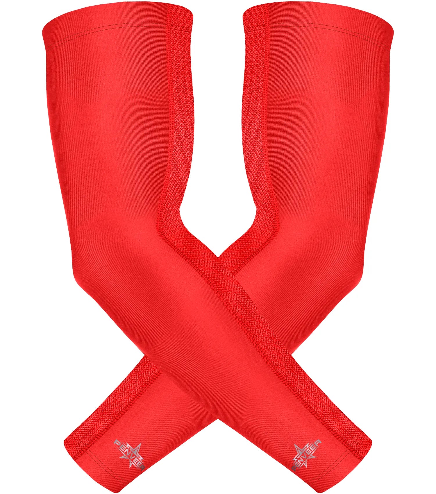 Compression Arm Sleeves for Men & Women with Ventilated Mesh adult and youth Red