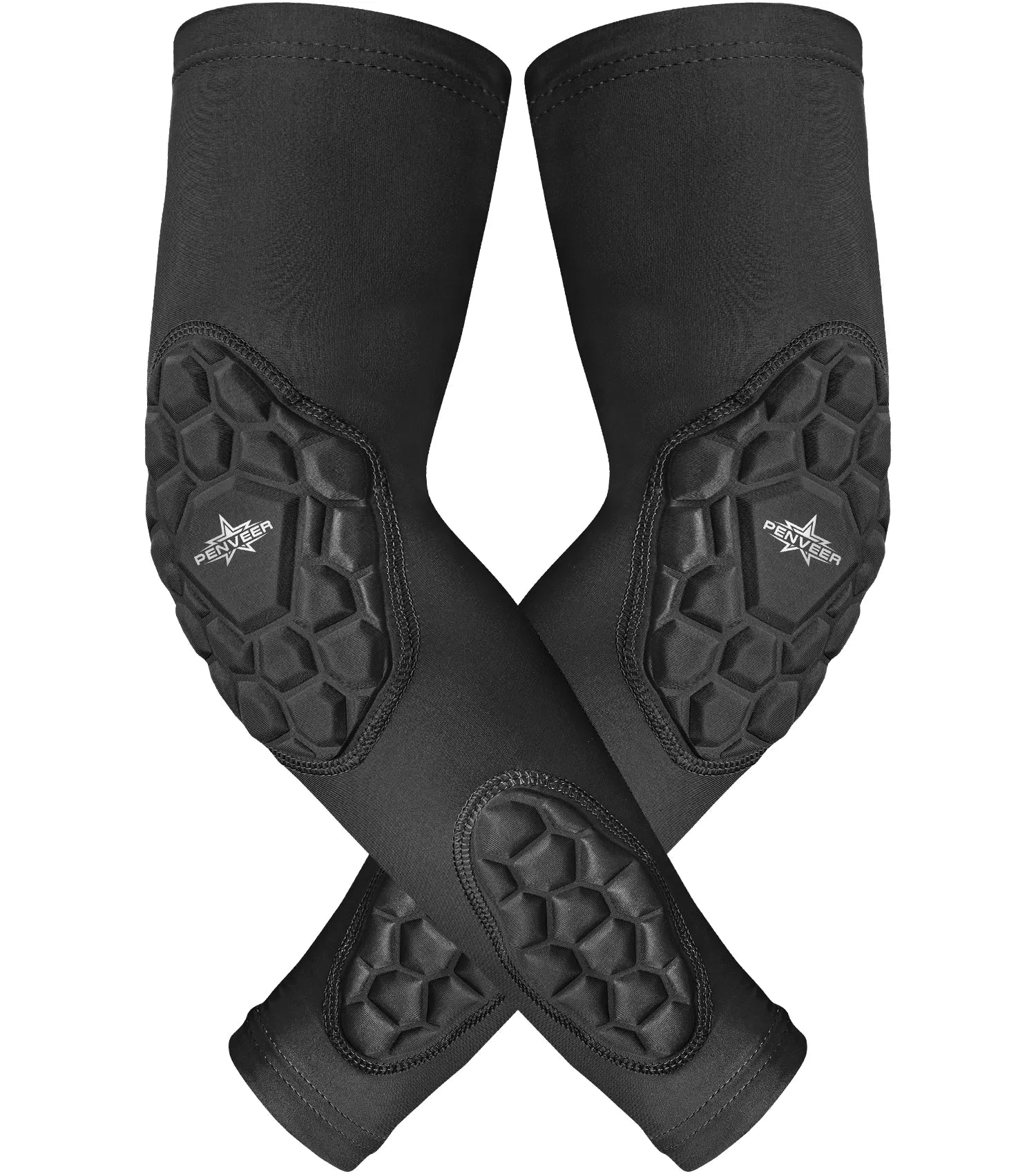 Padded Arm Sleeves for Men & Women Black (youth, adult)