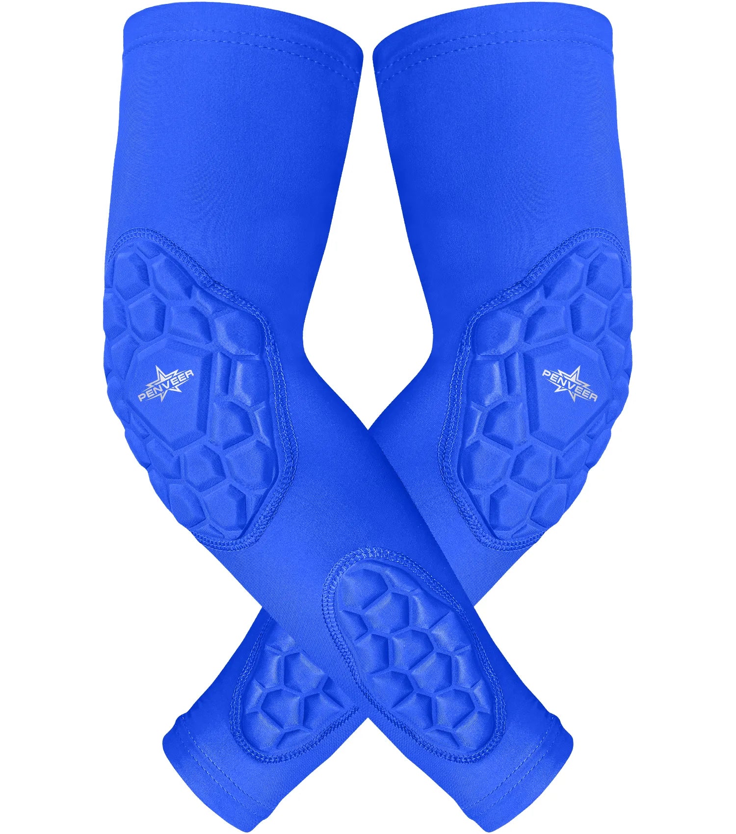 Padded Arm Sleeves for Men & Women Royal Blue (youth, adult)